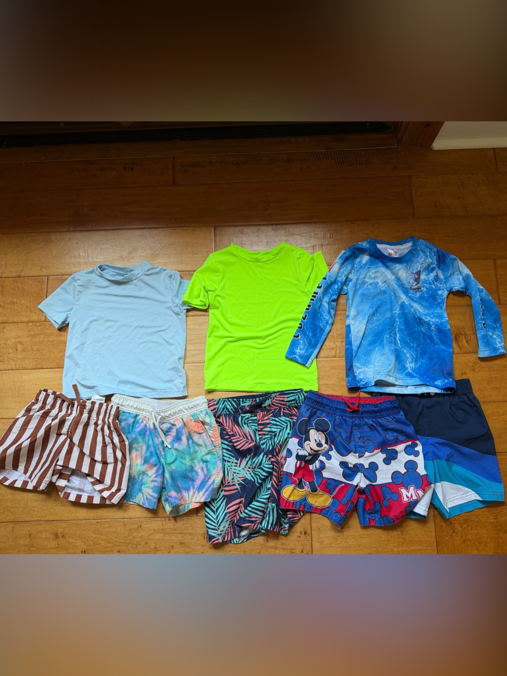Mixed Toddler Swim Bundle - Bright Blue, Lime, Pastel Tie-Dye, Stripes